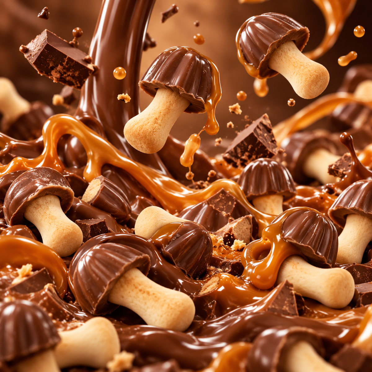 Champignons Chocolat Caramel (100g)