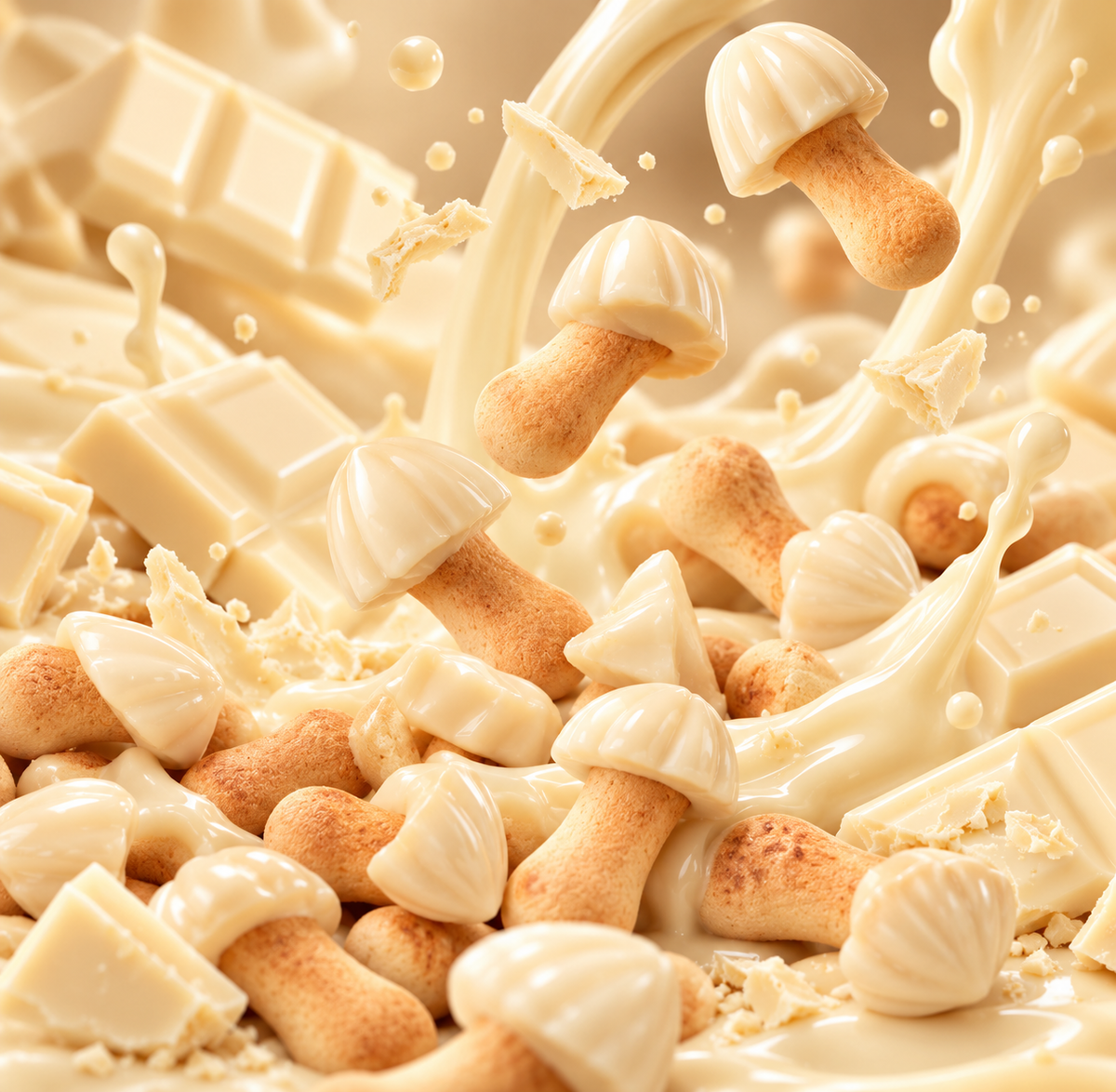 Champignons Chocolat Blanc (100g)