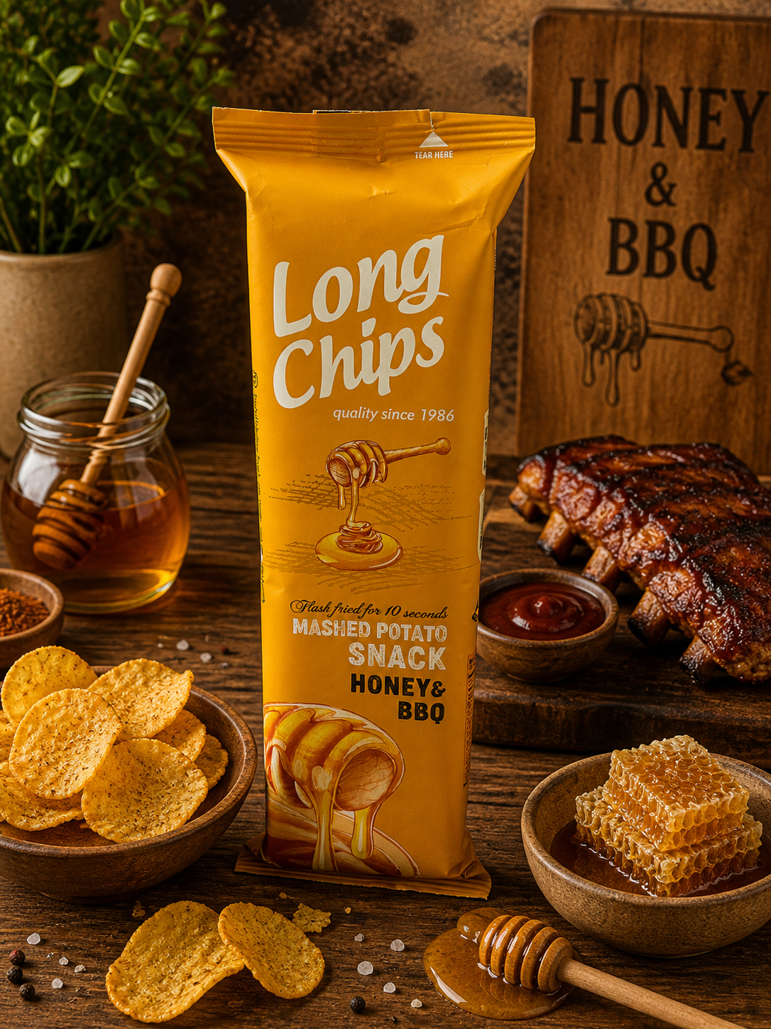 Long Chips Saveur BBQ & Miel ( Vendu à l’unité)